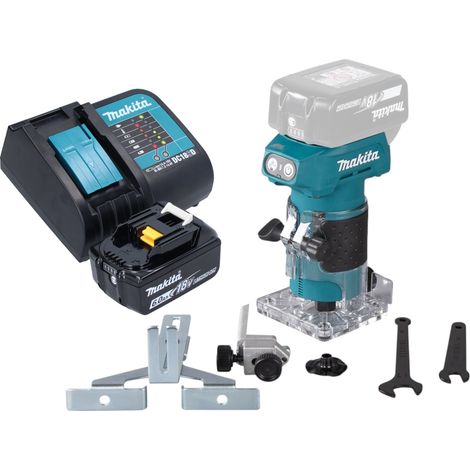 Fresatrice per bordi a batteria Makita DRT 52 SG1 18 V 6 mm brushless + 1x batteria ricaricabile 6,0 Ah + caricabatterie
