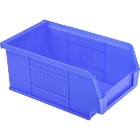 Bac de rangement RS PRO Bleu en PP, 76mm x 101mm x 167mm ( Prix pour Paquet de 10 ) (1/4)