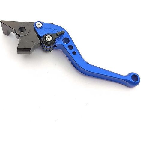 Accessoires pour motos Gucci V7 Classic : poignée de klaxon de frein réglable en alliage d'aluminium, biellette de direction (1 tige bleue courte). (1/5)