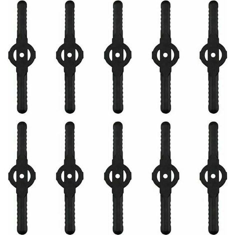 10 Pièces Lames de Tondeuse Jardin Tondeuse Accessoires, Lames de Rechange en Plastique, Outils de Jardin, Petit Trou 5mm, pour Jardin Pelouse Tondeuse, Coupe-bordures Sans Fil (1/5)