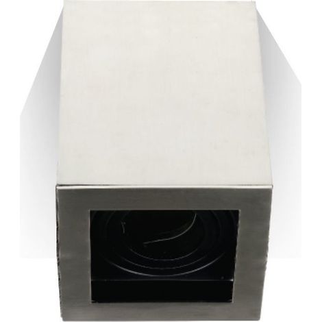 V-tac faretto quadrato nichel satinato in alluminio attacco gu10 3632 (1/5)