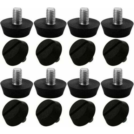 16pcs Pieds de Meubles Réglables Nivellement Patin Base Jambe Pied de Table Chaise Ajustables Protection Sol M6 x 10 x 20mm-- (1/4)