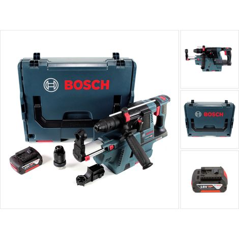Bosch GBH 18V-26 F Trapano a percussione a batteria 18V 2,6J SDS-Plus in L-Boxx con GDE 18V-16 Aspirapolvere + 1x batteria 5Ah (1/5)