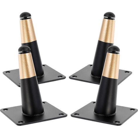 Pieds de canapé en métal noir, pieds de meubles réglables pour la maison, lot de 4 (1/5)