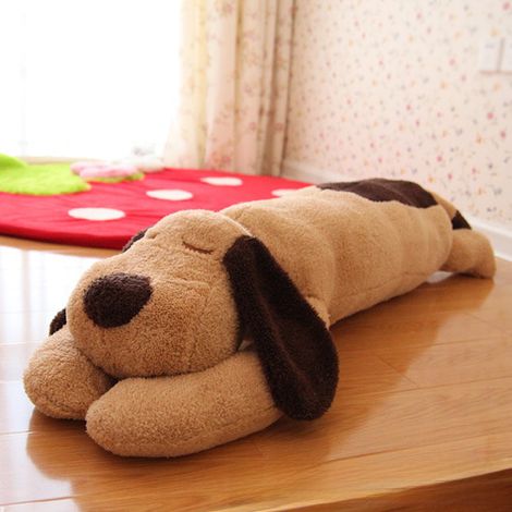 Direkt vom Hersteller: Niedliches Plüschhund-Kissen, ultraweich, abnehmbar und waschbar, Unisex-Schlafkissen (Kaffee, 60 cm) (1/5)