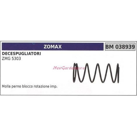 Pasador pivotante muelle ZOMAX desbrozadora ZMG 5303 038939