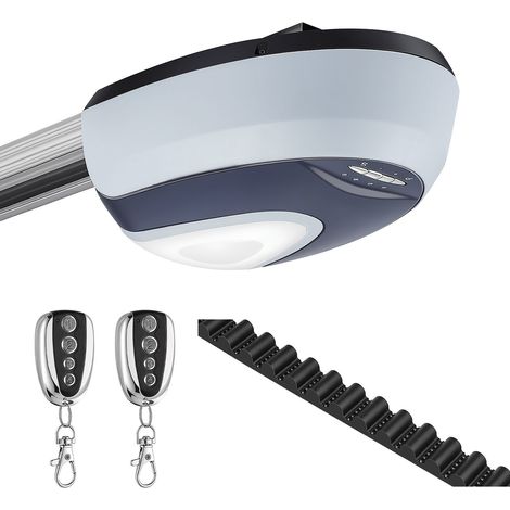 Mophorn Telecomando per Garage con Forza di Trazione 600 N e Cinghia Silenziosa, Sistema di Binari a 4 Sezioni, 2 Telecomandi, Illuminazione LED e Controllo One Touch da Interno Auto (1/5)