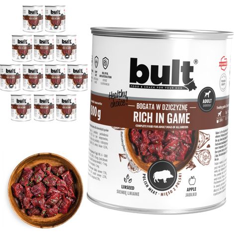 Cibo umido per cani BULT al gusto di cervo, lattina da 12 x 800 g (1/2)