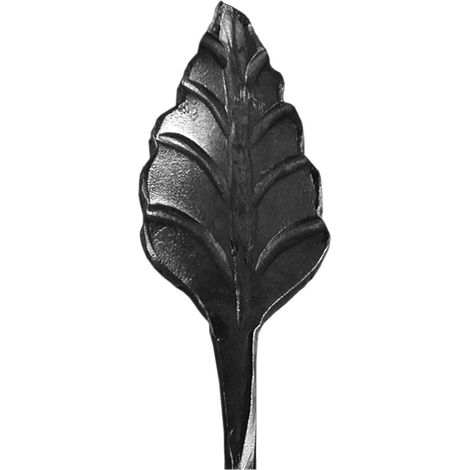 Deco Fer Forge – Décor feuille en fer forgé 85mm x 35mm – Épaisseur 3mm – Pour décoration intérieure et extérieure – Finition durable