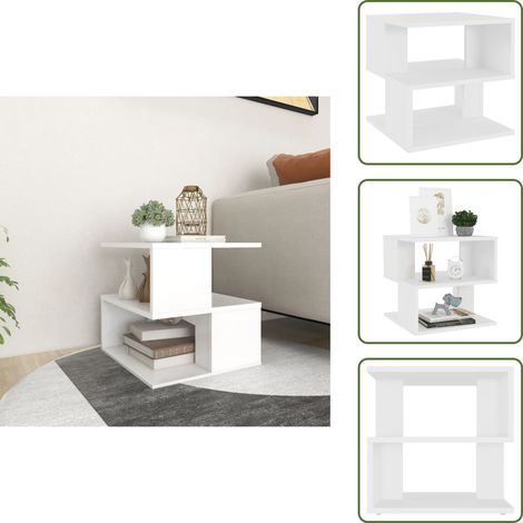 Table d'appoint Blanc 40x40x40 cm Aggloméré - Table D'appoint - Meuble D'appoint - Table Basse - Table Blanche - Table Design (1/5)
