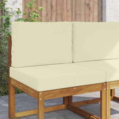 vidaXL Outdoor Sofa Cushion 2 pcs Cream Polyester