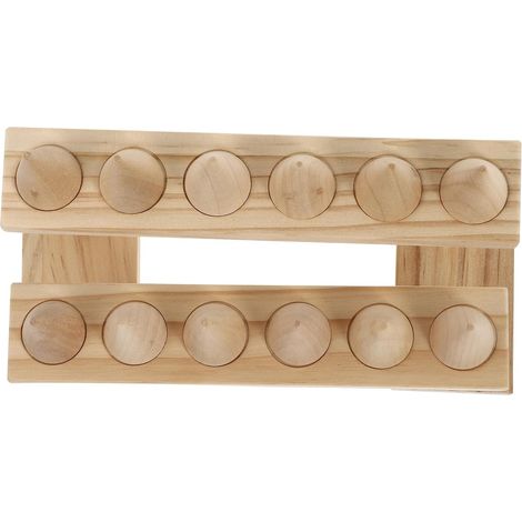 Présentoir à Bagues en Bois à Double Couche pour Bijoux, Support de Bague Élégant pour Rangement et Exposition la Maison Boutique (1/5)