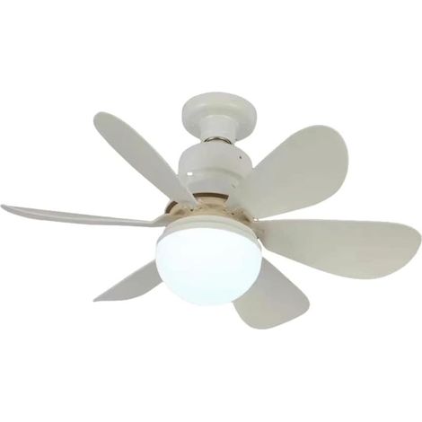 Ventilateur de Plafond LED Télécommande – 3 Vitesses 3 Couleurs Dimmable – pour Appareil Chambre ,Salon – Blanc (1/5)