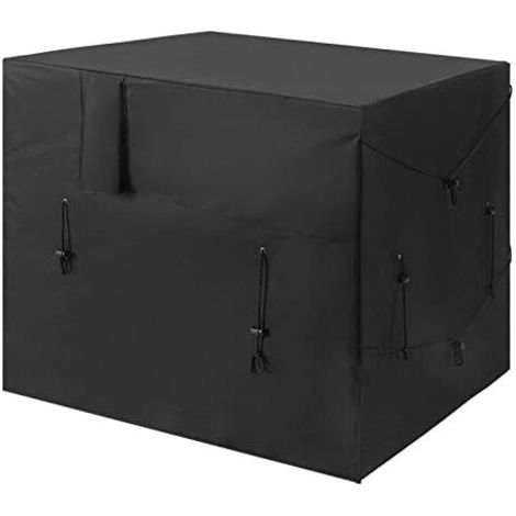 Housse de Chauffage de Piscine, Housse de Pompe à Chaleur de Piscine réglable, Housse de mobilier d'extérieur imperméable en Tissu Oxford 210D pour climatiseur, mobilier, 107x86x78cm