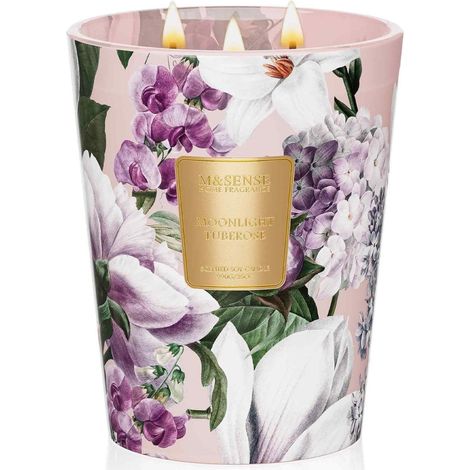 Große Duftkerze Tuberose 3 Dochte Glas Aromatherapiekerze 990g (1/5)