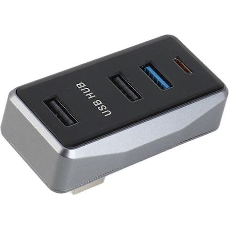 Hub USB embarqué, station d'accueil USB pour voiture, boîte à gants, répartiteur USB, adaptateur USB 4 en 1, accessoire de recharge automatique (1/4)