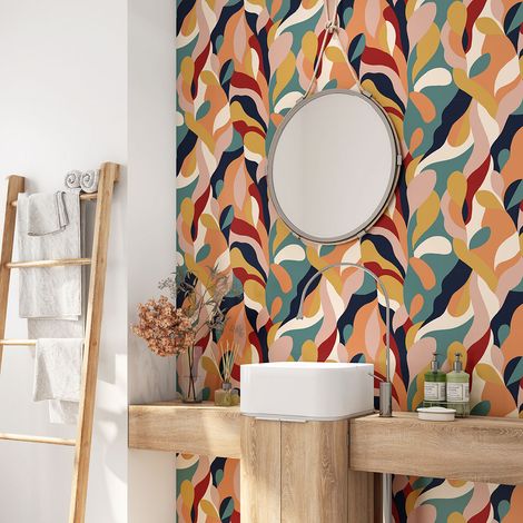 Crédence adhésive salle de bain - Design - 60x60 cm - Adhésif MAT (1/4)