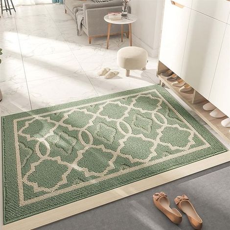 Fußmatte Trockenmatte Reinigungsmatte Rutschfeste Fußmatte für den Innenbereich Wasserabsorbierend und maschinenwaschbar Flaches Profil 50 x 81 81 cm (1/4)