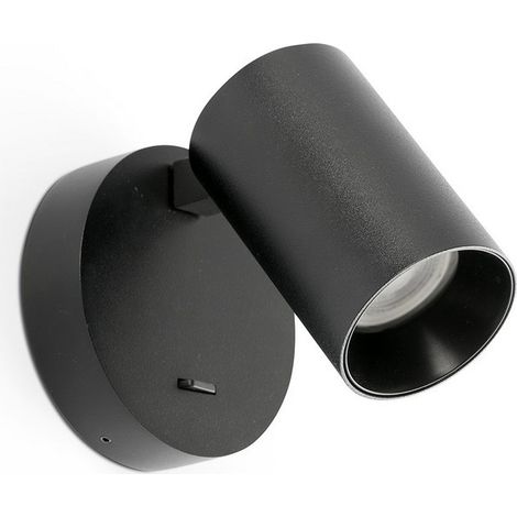 STAN Aplique de pared negro con interruptor 43768 (1/5)