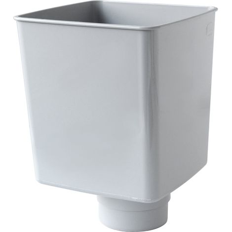 First Plast RCQ100N Raccoglitore Pluviale Quadrato, Grigio, ø 100 mm (1/3)