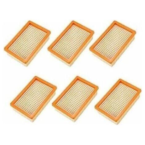 Lot de 6 Filtres pour Aspirateur Karcher MV4 MV5 MV6 WD4 WD5 WD6, PièCes de Rechange Filtre HéPatique--TRIMEC (1/5)