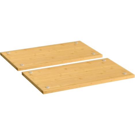 Herdabdeckplatten 2 Stk. 50x28x1,5 cm Bambus