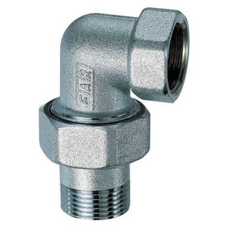 5200 - Raccordo 3 pezzi curvo in ottone cromato - Misura 1/2" 5200 12 (1/2)