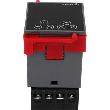 Minuterie temporisée multifonctionnelle avec écran LCD et boîtier en PP ignifugé pour équipements d'automatisation, 110 V CA. (1/5)