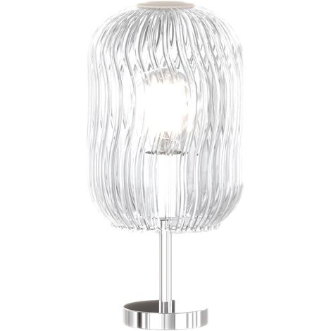 Abatjour Contemporaneo Tender Metallo Cromo Vetro Trasparente 1 Luce E27 (1/3)