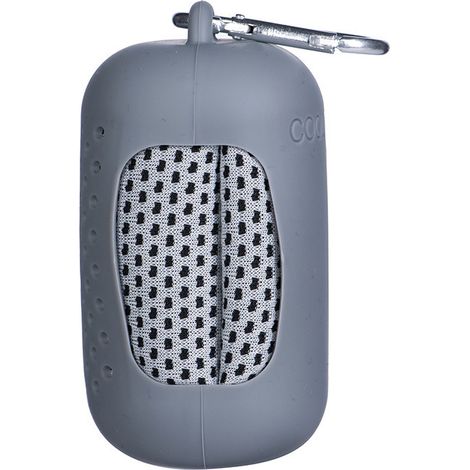 Serviette de Refroidissement Sport 30x90 cm - Lot de 4 Serviettes Fraîcheur pour Cyclisme, Fitness et Running - Séchage Rapide avec Étui en Silicone Portable - Gris Clair-lsw