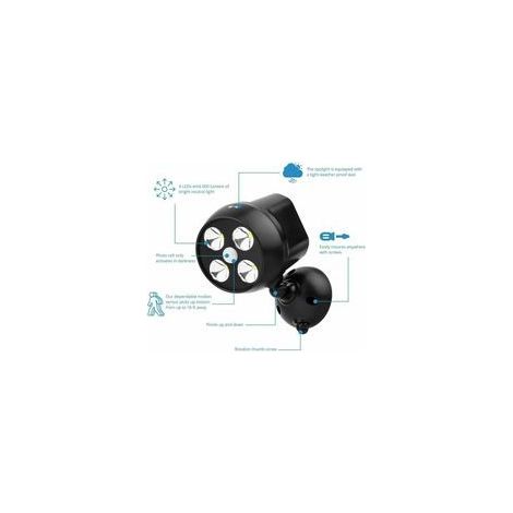 Lampe d'extérieur avec détecteur de mouvement étanche, projecteur LED avec capteur sans fil, lumière de sécurité extérieure pour escaliers, couloir, jardin, terrasse (1/4)