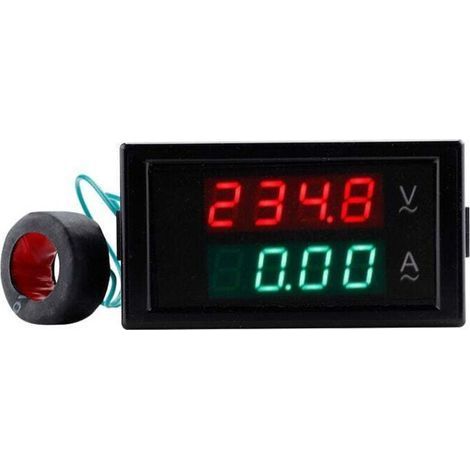 Digital Voltmeter Ammeter AC 80-300V 0-100A Voltage Current Meter Volt Amp Display Voltmeter Amperage Multimeter 2 in 1 with 56Twenty Current Transformer (1/5)