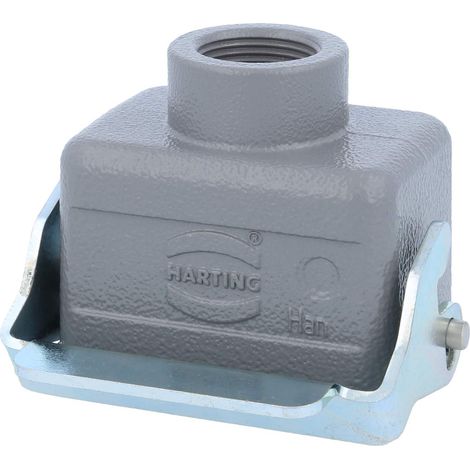 HARTING Han 6B Embase prolongatrice bas, 1xPG13,5 sortie de câble droite, avec 1 étrier longitudinal Presse-étoupe PG13,5 Plage de serrage 5,0 mm - 12,0 mm - 1 Stück (1/3)