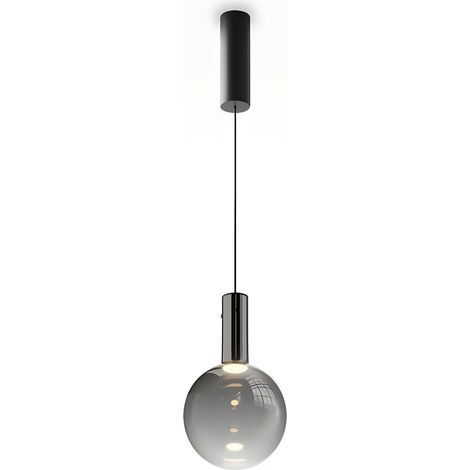Suspension verre soufflé LED – globe noir fumé DELTONA (1/5)