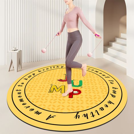 HSS-Tapis de gym à domicile, tapis absorbant les chocs et le bruit pour salles de sport,convient pour la corde à sauter et les exercices cardio - rond de 100 cm de diamètre-140x140cm