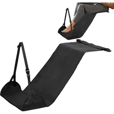 Hamac pour les pieds réglable - Repose-pieds - Portable - Pour les voyages en avion, voiture, lit, bureau, sommeil, et voyages (1/5)