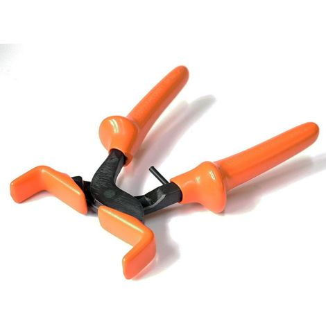 Pince arrache fusible hybride isolée 1000V orange longueur 220mm pour cartouche 68 à 89mm DERANCOURT (1/2)