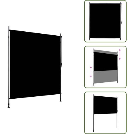 Store roulant d'extérieur 200 x 270 cm Anthracite - Store Extérieur - Stores Verticaux - Intimité Jardin - Ombre Terrasse - Protection Solaire (1/5)