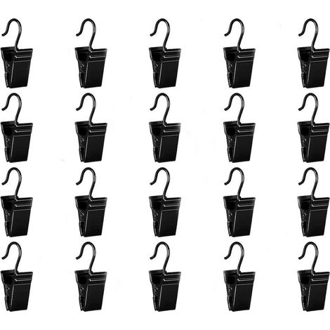 20 Acier Inoxydable Pinces à Rideaux avec Crochets,Métal Rideau Clips avec Crochet Anneaux à Pince,Pince Attache Rideau,Clips de Rideau,Petits Clips de Rideau métal avec Crochets,pour Rideau,Ph (1/5)