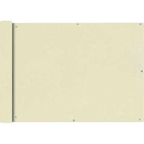 Balcony Screen Oxford Fabric 75x400 cm Cream vidaXL