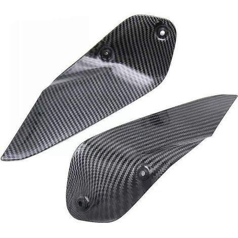 Déflecteurs latéraux, protège-mains et spoiler de pare-brise en fibre de carbone compatibles avec BMW R1200GS LC Adv et R1250GS Adventure (2014-2022). Texture fibre de carbone. (1/5)
