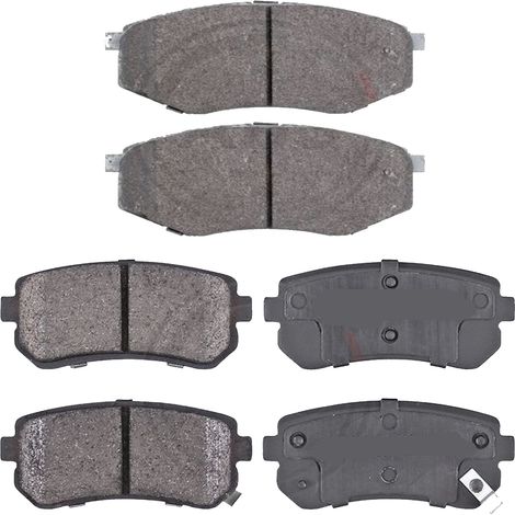 KIT PASTIGLIE FRENO ANTERIORI E POSTERIORI compatibile con HYUNDAI SANTA FE I (SM) / PASTIGLIE FRENANTI AUTO OEM FDB1605,FDB1606 / SOSTITUZIONE DIRETTA / BASSA POLVERE / SILENZIOSO
