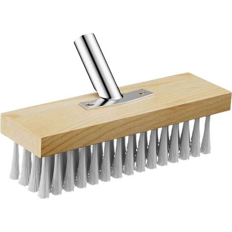 Brosse de nettoyage robuste pour sols, idéale pour les surfaces rugueuses (cuisine, terrasse, patio).-20cm