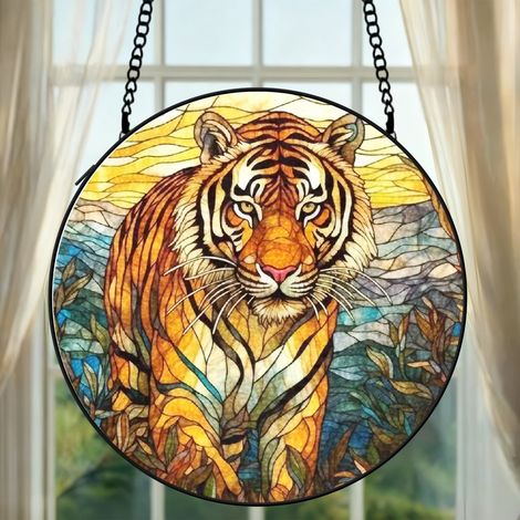 Attrape-soleil animal vitrail 9 cm décoration fenêtre suspendue oiseau lumineux cadeau femme (1/5)