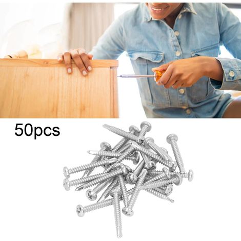 50 vis autoperceuses à tête ronde en acier inoxydable 304 M4.232 (1/5)