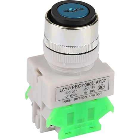 Commutateur rotatif à 3 positions avec 2 clés, montage 22 mm LAY37-20Y/31 (1/5)