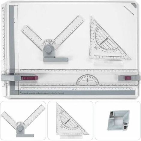 GDHZS-Lablanc – Table à dessin A3 51x36,5 cm – Matériau acrylique incassable – Système de verrouillage STOP & GO – Conception ergonomique pour architectes (1/5)