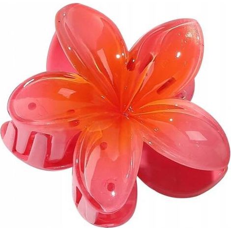 Ecarla Moana Flower Ombre Red Hair Clip SP287 (1/5)