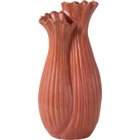 Vase Déco Duo en Argile "Botanica" 53cm Cuivre Rose