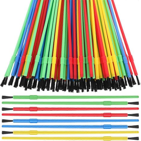 Lot de 100 pinceaux en plastique pour loisirs créatifs. (1/5)